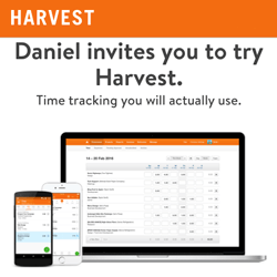 Daniel invites you to try Harvest. Time tracking you will actually use.